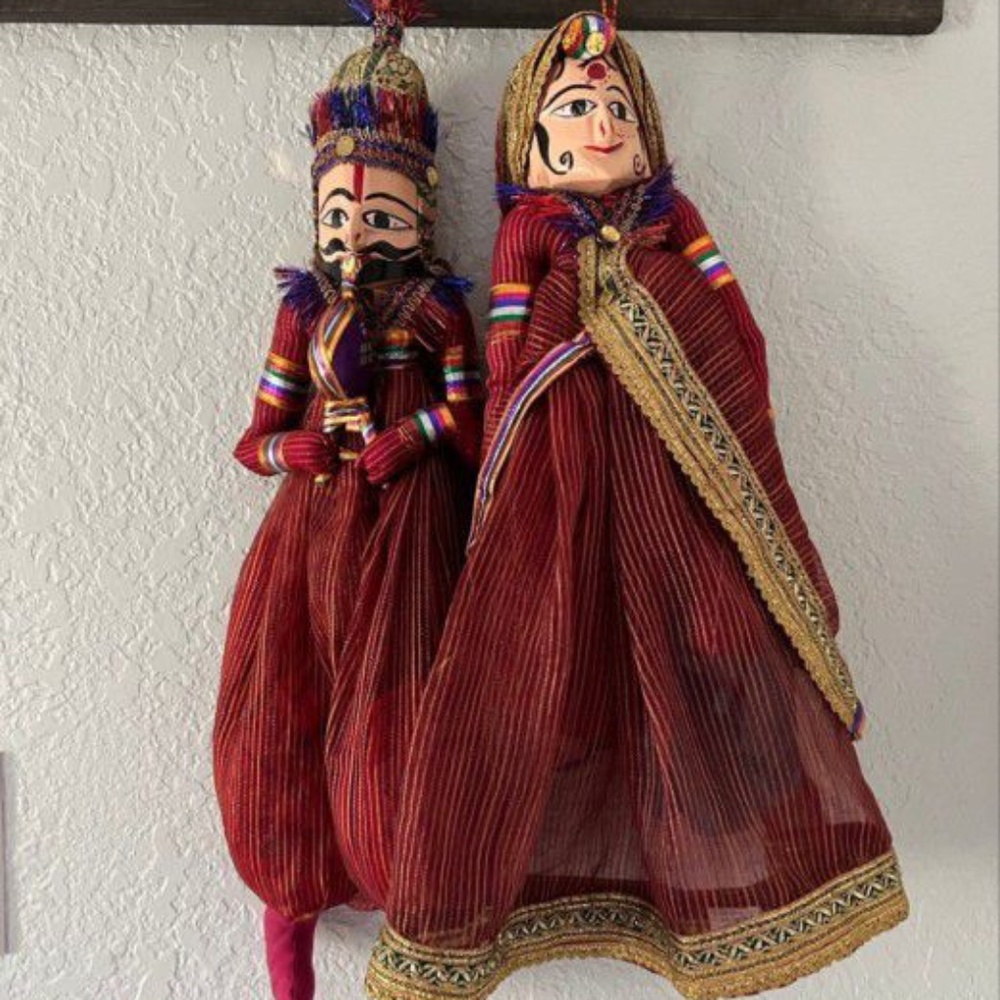 Handmade Rajasthani Indian Folk Puppets (Set)